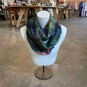 813 Ottotredici Apple and Plaid Print Scarf